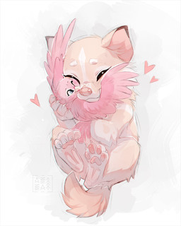 beak blue_eyes cute_fangs duo eyebrows eyelashes eyes_closed fangs feathered_wings feathers female female/female feral fur heart_symbol hug hugging_another looking_at_another one_eye_closed open_beak open_mouth pawpads pink_body pink_nose pink_pawpads simple_background tail tan_body tan_fur teeth white_eyebrows wings azzai shurya avian bird dasyurid dasyuromorph mammal marsupial tasmanian_devil 4:5 colored colored_sketch digital_drawing_(artwork) digital_media_(artwork) shaded sketch
