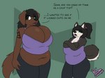 age_difference anthro belly belly_overhang big_belly big_breasts breast_size_difference breast_squish breasts cleavage cleavage_overflow clothed clothing dialogue duo female huge_breasts ill_fitting_clothing mature_anthro mature_female overweight overweight_anthro overweight_female size_difference squish tattoo text tight_clothing wardrobe_malfunction lonnyk kayla_(lonnyk) sonia_(lonnyk) bird_dog canid canine canis domestic_dog hunting_dog husky labrador mammal nordic_sled_dog retriever spitz 4:3 english_text hi_res