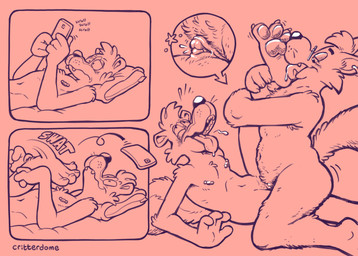 andromorph andromorph/andromorph anthro big_clitoris cellphone clitoris duo ear_piercing ear_ring electronics eyewear feet foot_fetish foot_lick genitals glasses intersex intersex/intersex licking nipple_piercing nipples phone piercing pubes ring_piercing sex smartphone snout tongue tongue_out tribadism vaginal critterdome canid canine fox mammal mephitid skunk hi_res