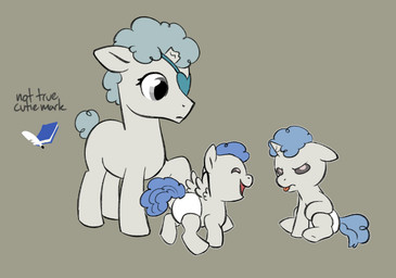 broken_horn clone clothed clothing curly_hair diaper eye_patch eyewear feathered_wings feathers feral fur grey_eyes group hair horn male nude simple_background smile trio wearing_diaper wings young puppyratcat hasbro my_little_pony mythology felvin_(puppyratcat) mean_one_(puppyratcat) nice_one_(puppyratcat) equid equine horse mammal mythological_creature mythological_equine pegasus unicorn