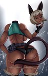 big_butt bob_cut breasts butt clothing decapitation detachable detachable_head female fingerless_gloves gloves halter_top handwear looking_at_viewer scar solo thick_thighs under_boob sonson-sensei skullgirls nadia_fortune animal_humanoid felid felid_humanoid feline feline_humanoid humanoid mammal mammal_humanoid 2019 absurd_res hi_res