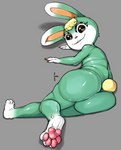 4_toes anthro big_butt blonde_hair butt feet glistening glistening_body hair male paws solo toes cupic animal_crossing nintendo sasha_(animal_crossing) lagomorph leporid mammal rabbit hi_res