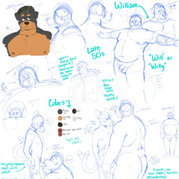 5_fingers anthro belly big_belly black_body black_fur black_hair black_nose brown_body brown_fur collar dominant facial_hair fellatio fingers first_person_view fur hair looking_at_viewer looking_down male mature_male mullet mustache nude oral penile sex slightly_chubby sparkles tail text whisker_spots p_rindustries chuck_(p_rindustries) will_(p_rindustries) canid canine canis dobermann domestic_cat domestic_dog felid feline felis mammal pinscher 1:1 english_text guide_lines hi_res model_sheet sketch