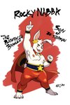 belt clothing crown cuffs_(clothing) headgear legwear male rock_e_rumble rocky_nabba spandex star tight_clothing tights wrestler wrestling chinese_zodiac lagomorph leporid mammal rabbit 2:3 absurd_res hi_res