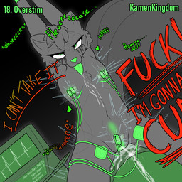 abdominal_bulge andromorph anthro bdsm begging_to_stop bodily_fluids bondage bound clitoral clitoris dildo dildo_in_vagina dildo_insertion dildo_sitting drooling egg_vibrator ejaculation electrode electrode_on_thigh electrode_pad electrostimulation genital_fluids genitals heart_symbol humanoid_genitalia humanoid_vulva intersex makeup mascara mastectomy_scar overstimulation penetration running_makeup running_mascara saliva scar sex_toy sex_toy_in_vagina sex_toy_insertion shaking simple_background solo sybian tongue tongue_out vaginal vaginal_fluids vaginal_penetration vaginal_squirting vibrator vibrator_on_clitoris vibrator_on_nipple vibrator_on_pussy vulva whining kamenking kinktober kinktober_2024 ren_(finl_fert) canid canine felid feline fox mammal 1:1 2024 2025 hi_res nonbinary_(lore) trans_(lore) trans_man_(lore)