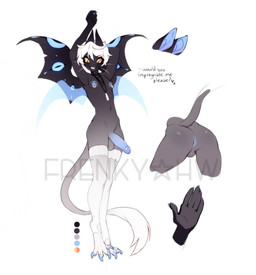 anthro anus big_penis claws clothing cutaway femboy genitals hand_feet humanoid_genitalia humanoid_penis impregnation_request legwear male membrane_(anatomy) membranous_wings penis presenting presenting_anus raised_arms solo thigh_highs thigh_highs_only toe_claws wings frenky_hw sora_(frenky_hw) bat humanoid mammal hi_res model_sheet watermark