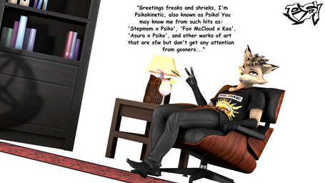 alcohol anthro barefoot beverage black_body black_fur black_highlights bottomwear brown_body brown_fur brown_hair clothed clothed_anthro clothed_male clothing cocktail denim denim_bottomwear denim_clothing dialogue feet fur gesture hair hand_gesture highlights_(coloring) jeans male multicolored_body multicolored_fur multicolored_hair pants shirt simple_background sitting solo t-shirt talking_to_viewer text topwear two_tone_body two_tone_fur two_tone_hair v_sign yellow_eyes psikokinetic warfaremachine_(modeler) sublime psiko_(psikokinetic) canid canine canis jackal mammal 16:9 2024 3d_(artwork) 4k absurd_res digital_media_(artwork) english_text hi_res source_filmmaker_(artwork) widescreen