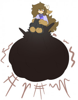 1_antler anthro black_bottomwear black_clothing black_pants blue_eyes blush bottomwear brown_body brown_fur brown_hair clothing excessive_feces feces fur hair hyper hyper_feces hyper_soiling long_hair male pants purple_clothing purple_shirt purple_topwear shirt smile soiling soiling_pants solo topwear goodheavansitsshulktime kevin_(goodheavansitsshulktime) deer mammal hi_res
