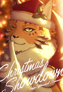 anthro black_nose blurred_background christmas_clothing christmas_tree clothing fur gloves green_eyes handwear holidays holly_(plant) male one_eye_closed plant shush smile solo text tree whiskers white_body white_fur wink yellow_body yellow_fur yow christmas lifewonders tokyo_afterschool_summoners ose_(tas) felid leopard mammal pantherine 2021 digital_drawing_(artwork) digital_media_(artwork) english_text