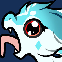 blue_body blue_fur emote fangs fur licking red_eyes teeth tongue blitzdrachin conditional_dnp avali 1:1 alpha_channel icon low_res