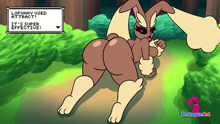 all_fours anthro anthrofied bedroom_eyes big_breasts big_butt biped black_sclera bouncing_butt breasts brown_body brown_fur butt butt_jiggle detailed_background female fur gesture glistening glistening_body huge_butt huge_hips jiggling looking_back narrowed_eyes nude outside pokemorph red_eyes seductive shaking_butt solo suggestive suggestive_gesture text thick_thighs wide_hips protagon nintendo pokemon generation_4_pokemon lopunny pokemon_(species) 16:9 2d_animation animated frame_by_frame hi_res no_sound short_playtime webm widescreen
