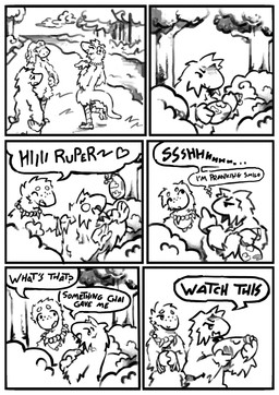 accessory anthro bag bangle border dialogue female flower flower_in_hair freckles fur group hair hair_accessory holding_bag jewelry male necklace plant river scales shrub shush startled tail text tree white_border yvme beasties_(series) jubilee_(beasties) ruper_(beasties) smilo_(beasties) theripo absurd_res comic english_text hi_res monochrome