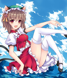animal_ears blush brown_hair cat_ears cat_tail chen cloud female fred0092 hair hi_res human looking_at_viewer multiple_tails nail_polish short_hair skirt sky solo thigh_highs touhou vest water white_legwear
Rating: Safe
Score: 0
User: AnacondaRifle
Date: March 16, 2014