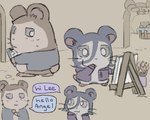 :3 alternate_species ambiguous_gender anthro clothing duo furrification hair hoodie toony topwear whiskers homunculus100 clinical_trial angel_martinez lee_smith cricetid hamster mammal rodent 5:4 hi_res