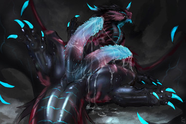 2_penises animal_genitalia animal_penis beckoning big_penis bodily_fluids claws dripping erection feral genital_fluids genital_slit genitals gesture hemipenes horn leaking_precum looking_at_viewer lying male male_feral multi_genitalia multi_penis on_back penis precum precum_drip presenting solo tail wings laobai mythology bai_(laobai) dragon_bai_(laobai) dragon mythological_creature mythological_scalie scalie absurd_res hi_res