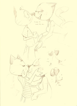 age_difference anthro bedroom_eyes bodily_fluids breasts bulge bulge_grab cleavage clothed clothing dialogue dress drooling drunk duo erection fangs female french_kissing genitals grin half-closed_eyes imminent_sex kissing male male/female mature_anthro mature_female medium_breasts narrowed_eyes nervous penis saliva seductive size_difference smile substance_intoxication teeth text tongue tongue_out young papayathebun the_complex_adventures_of_eddie_puss eddie_puss mother_puss domestic_cat felid feline felis mammal 2015 english_text hi_res monochrome sketch traditional_media_(artwork) incest_(lore) mother_(lore) mother_and_child_(lore) mother_and_son_(lore) parent_(lore) parent_and_child_(lore) parent_and_son_(lore) son_(lore)