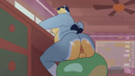 anthro anus areola backsack ball balls belly big_butt bouncing_butt bouncing_moobs bubble_butt butt butt_jiggle ceiling_fan desk electric_fan exercise_ball eyebrows frown fur furniture genitals glistening glistening_butt huge_butt inside jiggling looking_back low-angle_view male moobs nipples nude overweight overweight_anthro overweight_male puffy_anus shaking_butt sitting sitting_on_ball solo table text thick_thighs tuft grossy_vulpen bluey_(series) bandit_heeler australian_cattle_dog canid canine canis cattledog domestic_dog herding_dog mammal pastoral_dog 16:9 2025 2d_animation animated frame_by_frame loop no_sound short_playtime url watermark webm widescreen