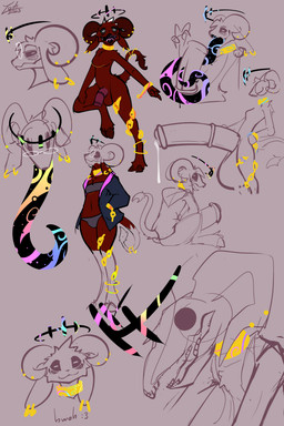 :3 accessory animal_genitalia animal_penis anklet anthro balls big_balls big_horn big_penis black_sclera bodily_fluids bone bracelet chain chain_around_leg chest_binder clothed clothing coat collar ear_piercing ear_ring equine_genitalia equine_penis erection eyewear facial_markings flaccid floppy_ears front_view fur fur_markings furgonomics genital_fluids genitals gesture glasses goat_skull gold_(metal) gold_bracelet gold_chain gold_collar gold_jewelry gynomorph hair halo hand_gesture head_markings hoodie hooves horizontal_pupils horn horn_jewelry huge_balls huge_penis hyper hyper_balls hyper_genitalia hyper_penis hyper_tongue ink intersex jewelry long_ears long_tail long_tongue markings medial_ring metal_collar nipple_chain nude open_mouth panties panties_bulge penis piercing precum pupils rainbow rear_view ring ring_piercing short_hair side_view sitting skull skull_head smile smiling_at_viewer solo tail tail_accessory tail_jewelry tail_ring three-quarter_view tongue tongue_around_penis topwear underwear v_sign wearing_glasses white_hair conditional_dnp lodi_(artist) lodi_(character) bovid caprine demon goat hybrid mammal 2:3 absurd_res hi_res model_sheet portrait