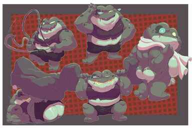 accident accidental_exposure anthro balls bottomwear bulge butt clothing exercise flaccid genitals green_body humanoid_genitalia humanoid_penis male muscular muscular_anthro muscular_male overweight overweight_male penis scar shorts solo vein veiny_penis workout haxsmack amphibia_(series) disney captain_grime amphibian frog 2022 absurd_res hi_res multiple_images