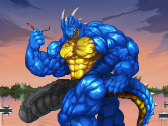 5_fingers abs anthro big_muscles big_penis biped black_penis blue_body butt erection fingers flexing flexing_bicep genitals glistening glistening_body horn huge_muscles huge_penis hyper hyper_genitalia hyper_muscles hyper_penis lake macro male muscular muscular_anthro muscular_male nude partially_submerged penis solo spiked_tail spikes spikes_(anatomy) sunset tail teeth thick_penis vein veiny_muscles veiny_penis yellow_eyes bruce892741 mythology nabalazs dragon mythological_creature mythological_scalie scalie absurd_res hi_res