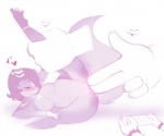 anthro big_fingers blush breasts controller eyes_closed female fingering game_controller genitals group heart_symbol nintendo_controller nipples nude pussy size_difference solo_focus spread_legs spreading wii_remote kanel nintendo super_smash_bros. wii crazy_hand master_hand canid canine mammal crossover digital_media_(artwork) purple_theme sketch