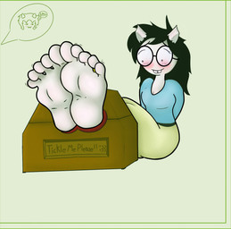barefoot biped black_hair blush buckteeth digit_ring embarrassed eyewear feet female foot_fetish foot_focus glasses hair humanoid_feet jewelry plantigrade pointy_ears prick_ears restrained restrained_arms restrained_feet restraints ring seductive simple_background solo stocks teeth toe_ring toe_wiggle toes wearing_glasses card123board homestuck ms_paint_adventures jade_harley nepeta_leijon animal_humanoid canid canid_humanoid canine canine_humanoid dog_humanoid humanoid mammal mammal_humanoid digital_media_(artwork) hi_res