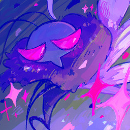 ambiguous_gender antennae_(anatomy) anthro biped neck_tuft purple_eyes solo sparkles standing tuft wings blipbugbug hollow_knight:_silksong hollow_knight_(franchise) team_cherry trobbio_(hollow_knight:_silksong) arthropod 1:1