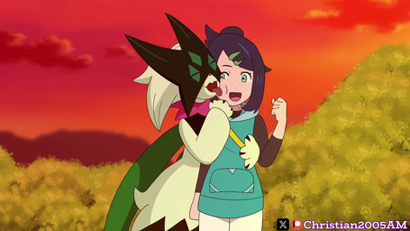 anthro aroused big_butt butt duo female female/female flat_chested interspecies lesbian_kiss pokemon_horizons pokephilia thick_thighs christian2005am game_freak nintendo pokemon pokemon_(anime) liko_(pokemon) generation_9_pokemon meowscarada pokemon_(species) furry thick animated hi_res no_sound short_playtime tagme video