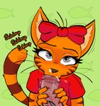 anthro anthro_on_anthro anthro_penetrated anthro_pov big_ears big_eyes black_eyebrows black_nose black_whiskers blush bodily_fluids bow_(feature) bow_ribbon brown_stripes claws clothed clothed_anthro clothed_female clothing crotch_tuft cum cum_in_nose cum_inside duo ear_tuft ear_twitch eyebrows eyelashes facial_markings fellatio female female_focus female_penetrated finger_claws fingers first_person_view foreskin fur fur_tuft genital_fluids genitals glans glistening glistening_bodily_fluids glistening_eyes glistening_saliva grey_body grey_eyes grey_fur hand_on_another's_penis hand_on_penis head_markings head_tuft high-angle_view humanoid_genitalia humanoid_hands humanoid_penis inner_ear_fluff iris licking licking_tip long_whiskers looking_at_viewer looking_pleasured male male/female male_penetrating male_penetrating_anthro male_penetrating_female male_pov markings motion_lines motion_outline narrowed_eyes oral oral_penetration orange_body orange_eyelids orange_fur orange_text pattern_background penetration penile penis penis_grab penis_lick penis_nursing pink_glans pink_penis pink_tongue pointy_ears prick_ears pupils red_bow red_claws red_clothing red_shirt red_t-shirt red_topwear saliva saliva_on_penis seductive sex shirt simple_background solo_focus sound_effects striped_arms striped_body striped_face striped_fur striped_markings striped_tail stripes sucking_tip t-shirt tail tail_markings tan_inner_ear_fluff text thick_eyelashes tongue tongue_out topwear tuft vein veiny_penis whiskers young young_anthro young_penetrated stupidgnoll kid-e-cats candy_(kid-e-cats) felid mammal pantherine tiger eyelids 2023 digital_drawing_(artwork) digital_media_(artwork) hi_res