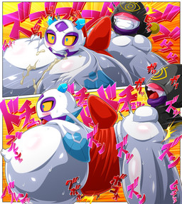 adult_on_young age_difference ambiguous_penetration balls big_balls big_breasts big_butt big_nipples big_penis blue_eyes blush blush_lines bodily_fluids breasts butt butt_grab censored_balls censored_genitalia censored_penis clenched_teeth clothed clothed_male clothed_sex clothing cum cum_in_mouth cum_inside cum_on_breasts female female_penetrated floating_hands from_behind_position genital_fluids genitals gradient_background hand_on_butt huge_balls huge_breasts huge_nipples huge_penis humanoid_genitalia humanoid_penis hyper hyper_breasts hyper_genitalia hyper_penis ineffective_censorship larger_female larger_penetrated looking_pleasured male male/female male_penetrating male_penetrating_female nipples obscured_eyes older_female older_penetrated open_mouth penetration penile penile_penetration penis perching_position purple_body sex shota side_view simple_background size_difference small_but_hung smaller_male sweat sweatdrop teeth text thick_thighs tongue tongue_out white_body white_breasts white_butt white_nipples white_penis wide_hips yellow_sclera young young_male young_penetrating younger_male heldron kirby_(series) nintendo pokemon froslass generation_4_pokemon humanoid nesp pokemon_(species) 2025 censored comic crossover digital_drawing_(artwork) digital_media_(artwork) hi_res japanese_description japanese_text mosaic_censorship