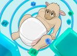 ageplay anthro big_diaper clean_diaper clothed clothing diaper diaper_fetish fur infantilism looking_at_viewer male poofy_diaper roleplay simple_background solo wearing_diaper white_body white_fur psycheapple beastars tem_(beastars) alpaca camelid mammal absurd_res digital_media_(artwork) hi_res