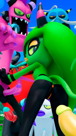anthro anus big_breasts blue_body blue_eyes blue_hair blue_tongue breasts butt colored_nails duo erection eyeshadow female female_focus genitals green_eyes green_hair hair horn humanoid_genitalia long_hair makeup male male/female nails not_furry nude nude_female nude_male penis pink_body pink_nails purple_nails red_body red_eyes sharp_teeth smile tail teeth tongue vulva white_hair yellow_eyeshadow yellow_sclera rarequinez the-doomguysfm_(modeler) sega sonic_the_hedgehog_(series) master_zik the_deadly_six zavok zazz zeena zomom zor alien horned_humanoid humanoid zeti 2025 3d_(artwork) 4k 9:16 absurd_res digital_media_(artwork) hi_res source_filmmaker_(artwork) widescreen