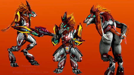 3_fingers 3_toes anthro arm_feathers arm_tuft blue_eyes bottomless bottomwear bottomwear_aside butt clitoral_hood clothed clothing clothing_aside clothing_lift crouching digitigrade face_covered feather_hair feathered_crest feathers feet female fingers full_armor genitals glowing glowing_eyes gradient_background grey_body gun hand_on_butt head_crest holding_gun holding_object holding_ranged_weapon holding_weapon leaning leaning_forward loincloth loincloth_aside loincloth_lift needle_rifle non-mammal_vulva open_bottomwear open_clothing orange_pubes presenting presenting_hindquarters presenting_vulva pseudo_hair pubes ranged_weapon scarf sharp_teeth simple_background solo standing teeth toes tongue tongue_out tuft vulva weapon pompilus-sfm halo_(series) microsoft xbox_game_studios alien avian kig-yar scalie t'vaoan 16:9 2022 3d_(artwork) 4k absurd_res colored digital_media_(artwork) hi_res model_sheet source_filmmaker_(artwork) widescreen