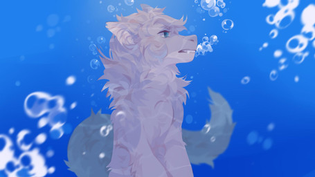 ambiguous_gender anthro arm_tuft back_tuft blue_eyes bubble cheek_tuft elbow_tuft facial_tuft fangs fur grey_body grey_fur grey_hair hair narrowed_eyes neck_tuft nude short_hair simple_background solo tail teeth tuft underwater unsigned water corzh77 mythology dragon furred_dragon furred_scalie mythological_creature mythological_scalie scalie 16:9 half-length_portrait hi_res portrait widescreen