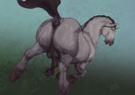 anatomically_correct anatomically_correct_anus anatomically_correct_genitalia anatomically_correct_penis animal_genitalia animal_penis anus backsack balls big_butt black_hair butt equine_anus equine_genitalia equine_penis feral fur genitals grey_body grey_fur hair half-erect hooves looking_at_viewer looking_back looking_back_at_viewer male medial_ring open_mouth penis presenting presenting_anus presenting_balls presenting_hindquarters presenting_penis puffy_anus quadruped raised_tail rear_view solo tail laser_(artist) heiken equid equine horse mammal absurd_res hi_res