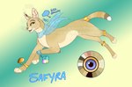 african_cat anklet big_ears blue_eyes bracelet clothing color_wheel eye_sample female feral fur glistening glistening_eyes gold_(metal) gold_jewelry happy jewelry markings open_mouth pallet paua_shell paua_shell_bracelet pink_nose sandy_fur scarf simple_coloring smile solo sparkles sparkling_clothing sparkling_scarf spots spotted_body spotted_fur tan_body tan_fur teeth translucent translucent_clothing conditional_dnp lynxbrush safyra_(bahati_whiteclaw) felid feline mammal serval carnivore hi_res model_sheet