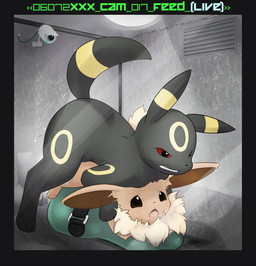 all_fours ambiguous_gender ambiguous_penetration bodily_fluids bound camera cum doggystyle duo fangs feral feral_on_feral from_behind_position genital_fluids interspecies male male/ambiguous open_mouth orgasm penetration red_eyes sex tail teeth tongue conditional_dnp insomniacovrlrd nintendo pokemon canid canine eevee eeveelution generation_1_pokemon generation_2_pokemon mammal pokemon_(species) umbreon