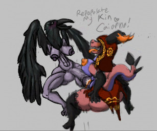 anthro bodily_fluids cum cum_in_penis cum_inside duo genital_fluids genitals gynomorph herm intersex intersex/intersex penetration penile penile_penetration penis penis_in_penis urethral urethral_bulge urethral_penetration darkgalgani dark_souls fromsoftware mythology desert_sorceress ornifex avian bird corvid corvus_(genus) crow_demon dragon mythological_creature mythological_scalie oscine passerine scalie undead sketch