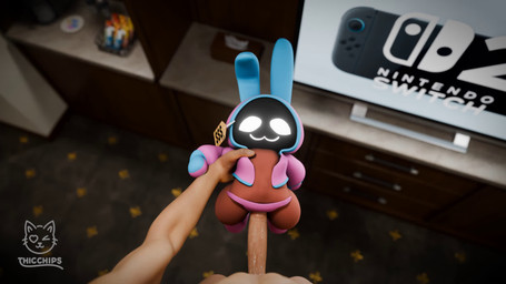 abdominal_bulge anthro big_ears big_penis blurred_background bulge clothed clothing duo electronics etiquette expressions female female_penetrated first_person_view fleshlight_position genitals holding_object jiggling koko_plush long_penis male male/female male_penetrating male_penetrating_female penetration penile penile_penetration penis penis_in_vagina plushie plushophilia sex size_difference smaller_female sound_effects television vaginal vaginal_penetration thicchips nintendo nintendo_switch nintendo_switch_2 animate_inanimate human lagomorph leporid living_plushie mammal rabbit 16:9 3d_(artwork) 3d_animation animated digital_media_(artwork) hi_res sound webm widescreen