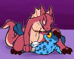 3_toes anthro anthro_on_anthro anthro_penetrated anthro_penetrating anthro_penetrating_anthro black_eyes blue_body blue_skin blue_spots claws clenched_teeth cowgirl_position dominant dominant_anthro dominant_female feet female female_on_top female_penetrated finger_claws from_front_position head_grab horizontal_pupils horn interspecies male male/female male_on_bottom male_penetrating male_penetrating_female markings membrane_(anatomy) motion_lines nipples on_bottom on_top orange_nipples penetration pink_body pink_horn pink_scales power_bottom pupils red_claws red_eyes scales sex spots spotted_body spotted_skin submissive submissive_anthro submissive_male tan_body tan_scales teeth toe_claws toes webbed_feet yellow_sclera ultilix rivals_of_aether artemis_(dungeons_of_aether) ranno amphibian frog lizard reptile scalie 2025