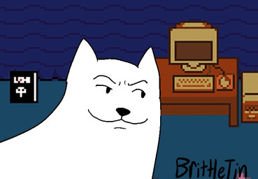 biped black_eyes black_nose black_text blue_body car closed_smile clothed clothing computer computer_mouse dark_humor driving electronics eyebrows hair humor imagining keyboard mouth_closed outside paws scene_reference shitpost smile standing steering_wheel tail text vehicle white_body brittletin asgore_running_over_dess deltarune undertale_(series) annoying_dog_(undertale) kris_dreemurr canid canine canis domestic_dog human mammal 2025 2d_animation animated artist_name english_text meme signature