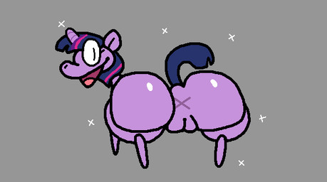 all_fours animal_genitalia animal_vulva anus big_butt butt equine_genitalia equine_tail equine_vulva female feral genitals glistening glistening_body glistening_butt hair happy horn huge_butt looking_at_viewer looking_back multicolored_hair open_mouth presenting presenting_anus presenting_hindquarters purple_body purple_tail simple_background smile solo sparkles tail thick_thighs tongue twerking vulva x_anus nxyitn friendship_is_magic hasbro my_little_pony mythology twilight_sparkle_(mlp) equid equine mammal mythological_creature mythological_equine unicorn 2d_animation aliasing animated digital_media_(artwork) loop seamless_loop