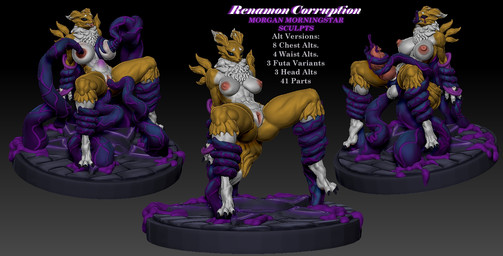 abdominal_bulge abs ahegao all_the_way_through anal anal_penetration anal_threading animal_genitalia animal_penis anthro areola balls belly big_balls big_breasts big_penis bodily_fluids breast_expansion breasts butt canine_genitalia canine_penis claws corruption cum double_penetration expansion female fur genital_fluids genitals gynomorph huge_balls huge_breasts huge_penis hyper hyper_genitalia hyper_penis intersex looking_pleasured magic nipple_fetish nipple_penetration nipple_play nipples nude oral paws penetration penile penis sex solo summoning summoning_circle tail tears tentacle_penetration tentacle_sex tentacles text thick_thighs tongue tongue_out transformation morgan_morningstar bandai_namco digimon canid canine demon digimon_(species) fox mammal renamon 3d_(artwork) digital_media_(artwork) english_text
