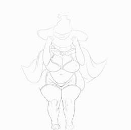 anthro big_breasts bra breasts cleavage clothed clothing female garter_straps hat headgear headwear huge_breasts legwear robe solo tail thick_thighs thigh_highs thong underwear witch_hat dreamy_pride domestic_cat felid feline felis mammal animated hi_res short_playtime video