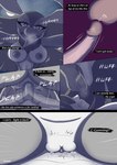 big_breasts bodily_fluids breasts cervix_view cowgirl_position cum cum_inside ejaculation female from_front_position genital_fluids genitals internal male male/female moon night on_bottom on_top penis sex star text tongue tongue_out uterus vaginal vulva x-ray_view banditofbandwidth_(artist) palworld pocketpair human lovander mammal pal_(species) absurd_res comic english_text hi_res monochrome
