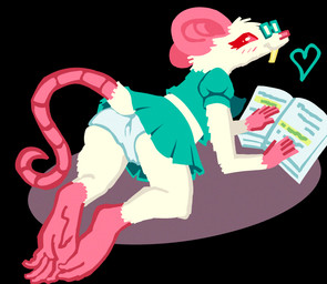 actress albino all_fours anthro blush bottomwear buckteeth butt camel_toe clothed clothing clothing_lift crop_top erect_nipples eyewear feet female fur glasses hindpaw miniskirt nipples panties paws presenting presenting_hindquarters rat_feet red_eyes script shirt skirt skirt_lift solo teeth topwear underwear white_body white_fur yellow_teeth catponything mammal murid murine rat rodent hi_res