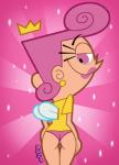 butt cheeky_panties clothing crown female hair headgear lipstick makeup not_furry on_model panties pink_eyes pink_hair solo underwear wings bigtyme nickelodeon the_fairly_oddparents wanda_(fop) fairy humanoid