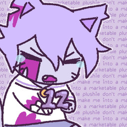 anthro asian_clothing bandage blood blood_on_clothing blood_on_face bodily_fluids bottomwear clothing east_asian_clothing eyes_closed fur hair holding_object japanese_clothing japanese_school_uniform male marketable_plushie purple_body purple_bottomwear purple_clothing purple_fur purple_hair purple_shorts school_uniform serafuku shirt shorts solo tears topwear uniform white_clothing white_shirt white_topwear 90percentdenny 90_percent_studios purrfect_apawcalypse patches_ito domestic_cat felid feline felis mammal undead zombie 1:1 promotional_material