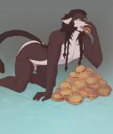 anthro burger eating erection food genitals male penis simple_background solo tail ronnie92 ery domestic_cat felid feline felis mammal digital_media_(artwork) hi_res