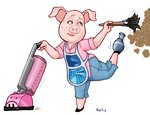 anthro apron bottomwear cleaning_tool clothing female green_eyes holding_object lipstick makeup pants shirt simple_background solo topwear vacuum_cleaner rubtox illumination_entertainment sing_(movie) rosita_(sing) domestic_pig mammal suid suine sus_(pig) 2017 signature